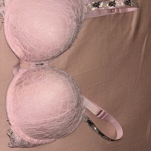 Victoria secret very sexy pink lace push-up bra